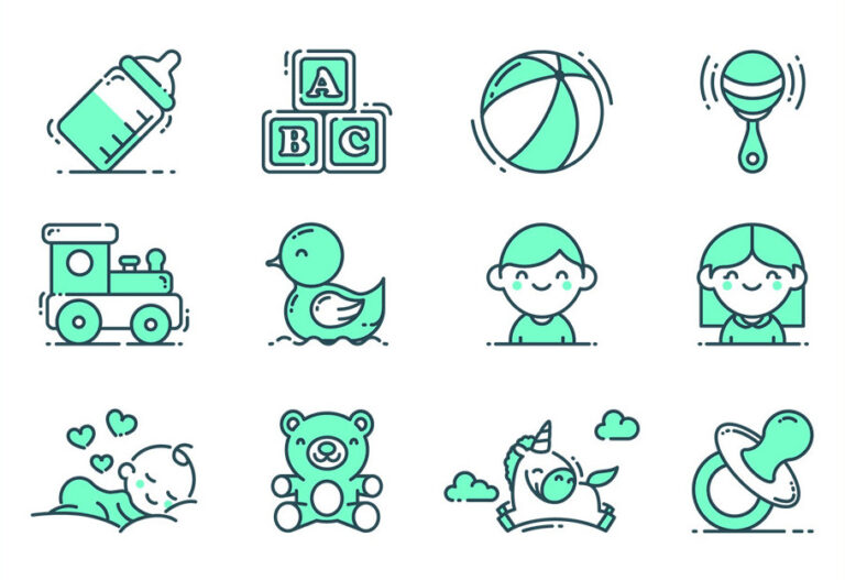 24 Free Baby & Kids Vector Icons (AI, SVG, EPS, PSD)