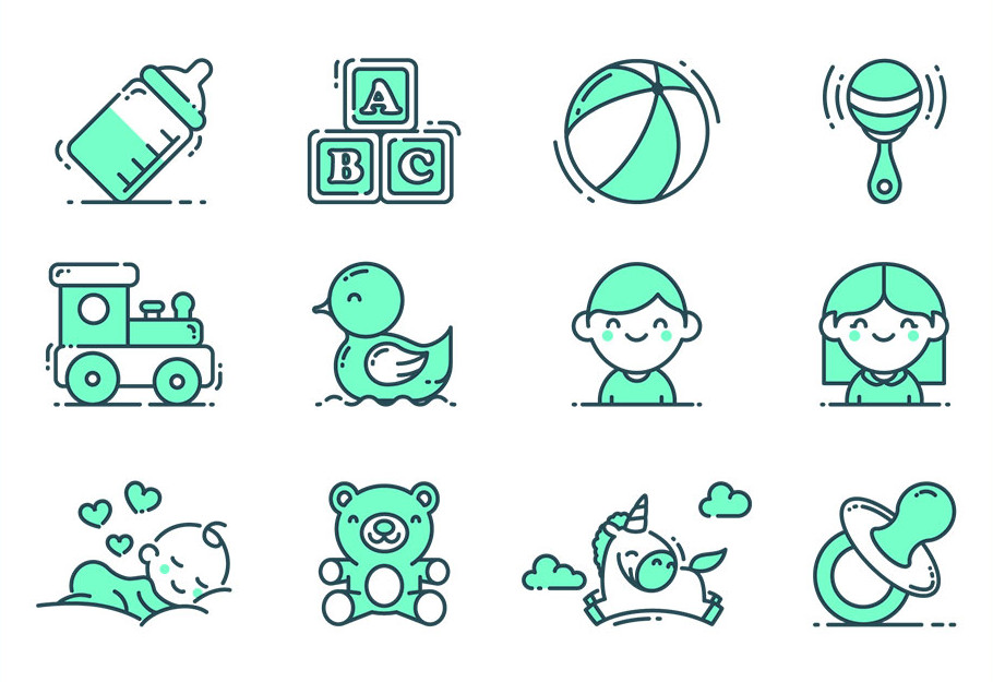 24 Free Baby & Kids Vector Icons (AI, SVG, EPS, PSD)